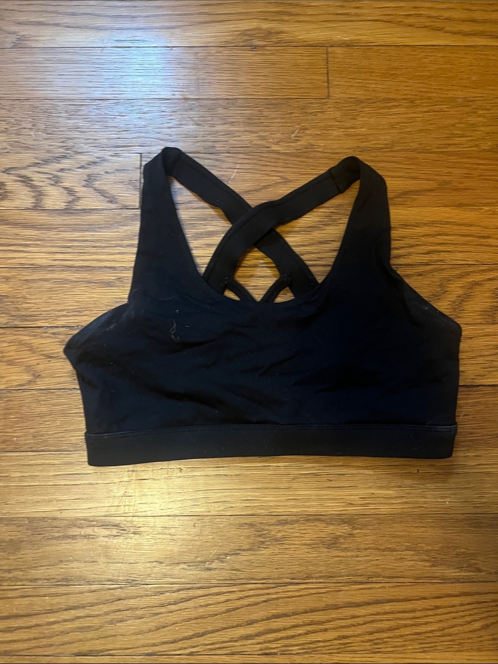 Black Strappy Sports Bra